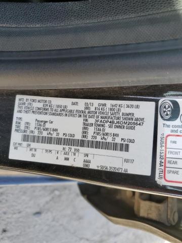 VIN 3FADP4BJ6DM205647 2013 Ford Fiesta, SE no.12