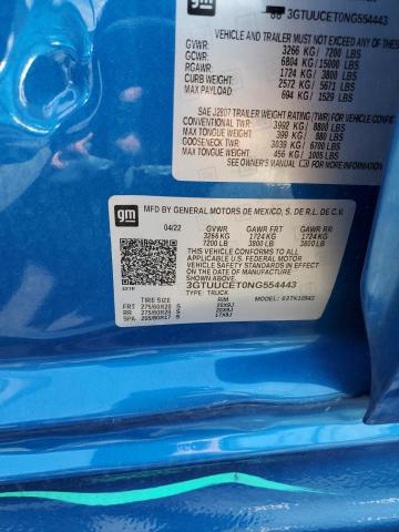 2022 GMC SIERRA K15 - 3GTUUCET0NG554443