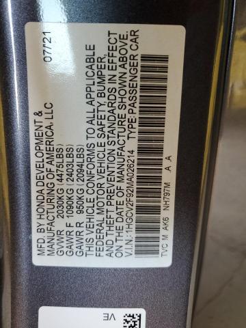 2021 HONDA ACCORD TOU - 1HGCV2F92MA026214