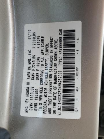 2017 HONDA ACCORD LX #3304266937