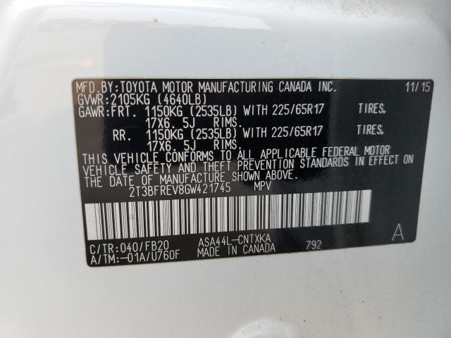 2016 TOYOTA RAV4 LE - 2T3BFREV8GW421745