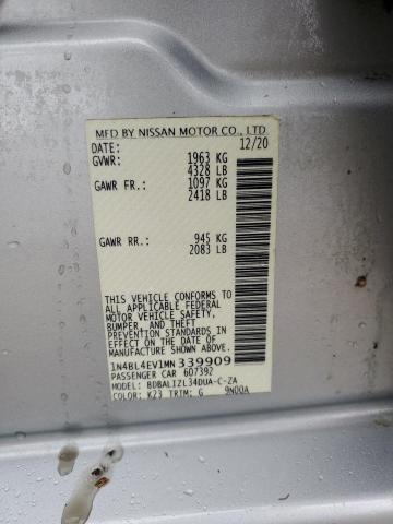 2021 NISSAN ALTIMA SL - 1N4BL4EV1MN339909