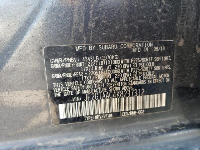 2019 SUBARU CROSSTREK - JF2GTAAC4K8237312