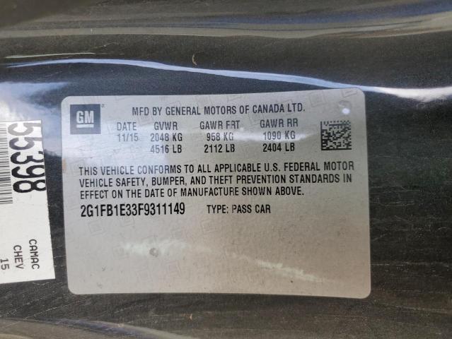 2015 CHEVROLET CAMARO LS - 2G1FB1E33F9311149