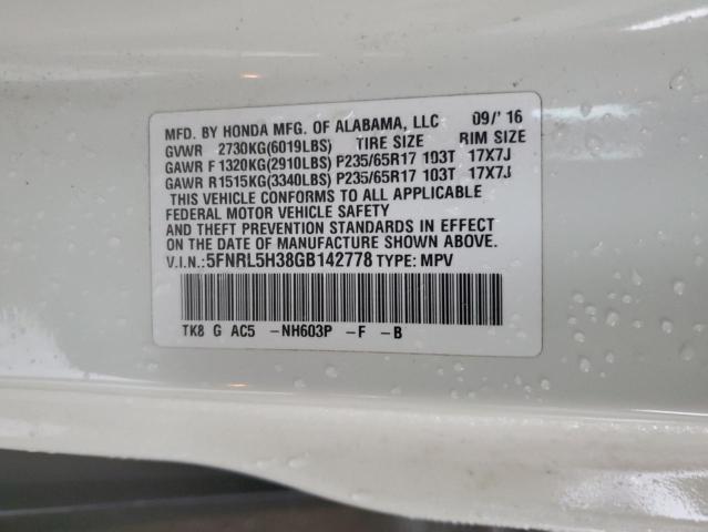 2016 HONDA ODYSSEY SE - 5FNRL5H38GB142778