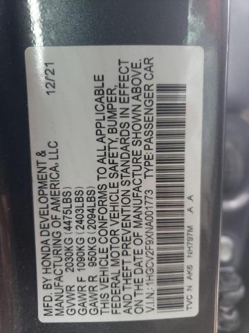 2022 HONDA ACCORD TOU - 1HGCV2F9XNA001773