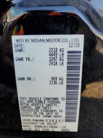 2021 NISSAN ALTIMA SV - 1N4BL4DWXMN334332