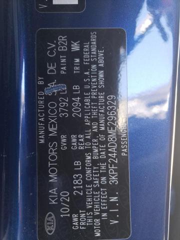 VIN 3KPF24AD8ME296329 2021 KIA Forte, FE no.13