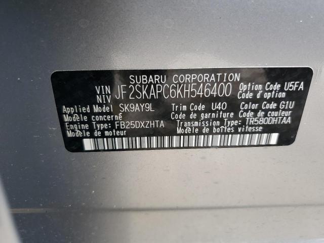 VIN JF2SKAPC6KH546400 2019 Subaru Forester, Sport no.13