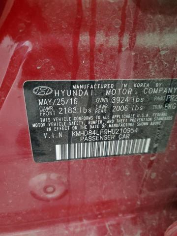 2017 HYUNDAI ELANTRA SE - KMHD84LF9HU210954