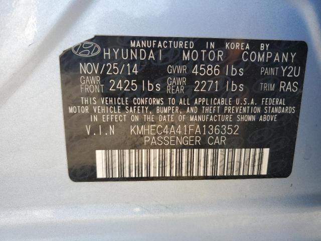 2015 HYUNDAI SONATA HYB - KMHEC4A41FA136352