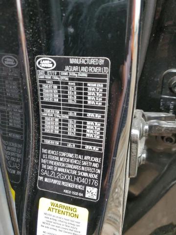 2020 LAND ROVER RANGE ROVE - SALZL2GXXLH040176