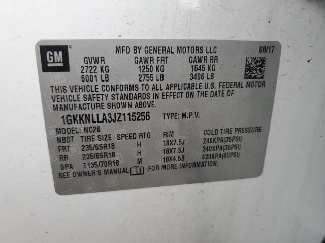 2018 GMC ACADIA SLE - 1GKKNLLA3JZ115256