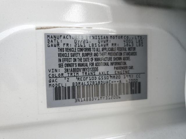 2021 NISSAN SENTRA SR - 3N1AB8DV1MY312006