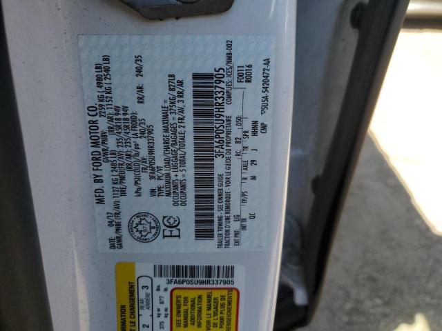 2017 FORD FUSION TIT - 3FA6P0SU9HR337905