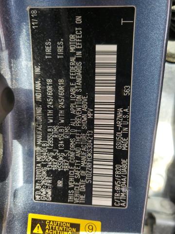 2019 TOYOTA HIGHLANDER - 5TDZZRFH3KS304213
