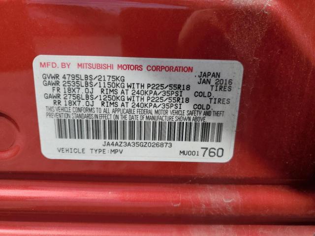 2016 MITSUBISHI OUTLANDER - JA4AZ3A35GZ026873