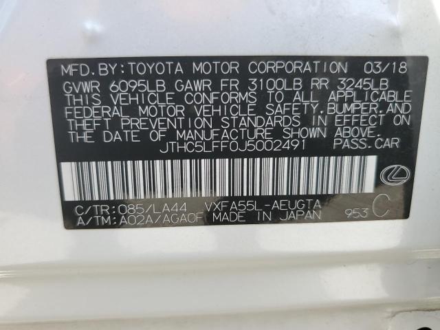 2018 LEXUS LS 500 JTHC5LFF0J5002491
