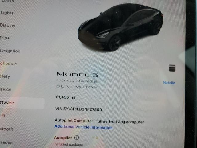 VIN 5YJ3E1EB3NF278091 2022 Tesla MODEL 3 no.9