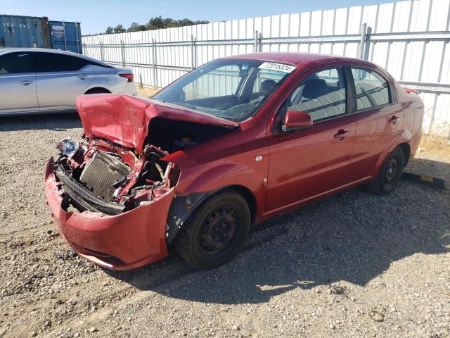 CHEVROLET AVEO BASE 2008 red  gas KL1TD56688B024564 photo #1