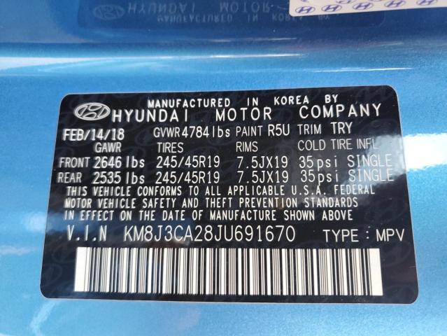 2018 HYUNDAI TUCSON VAL - KM8J3CA28JU691670
