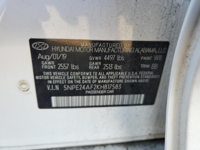 2019 HYUNDAI SONATA SE 5NPE24AF2KH817583  69593424