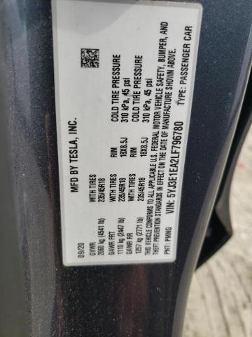 2020 TESLA MODEL 3 - 5YJ3E1EA2LF796780