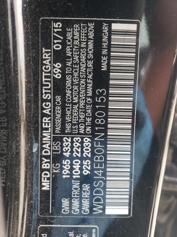 2015 MERCEDES-BENZ CLA 250 - WDDSJ4EB0FN180153