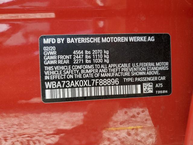 VIN WBA73AK0XL7F88896 2020 BMW 2 Series, 228XI no.12