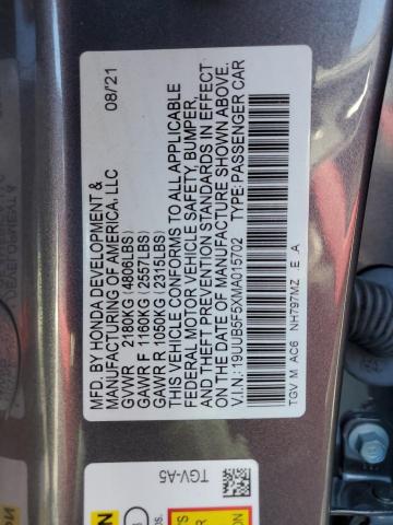 2021 ACURA TLX TECH A - 19UUB5F5XMA015702