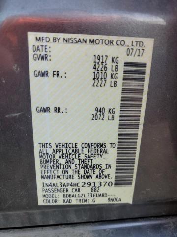 2017 NISSAN ALTIMA 2.5 - 1N4AL3AP4HC291370