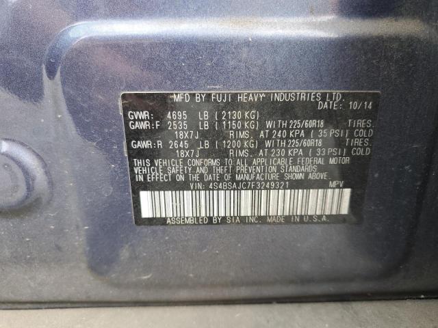 VIN 4S4BSAJC7F3249321 2015 Subaru Outback, 2.5I Lim... no.13