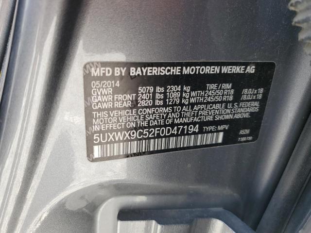 2015 BMW X3 XDRIVE2 - 5UXWX9C52F0D47194