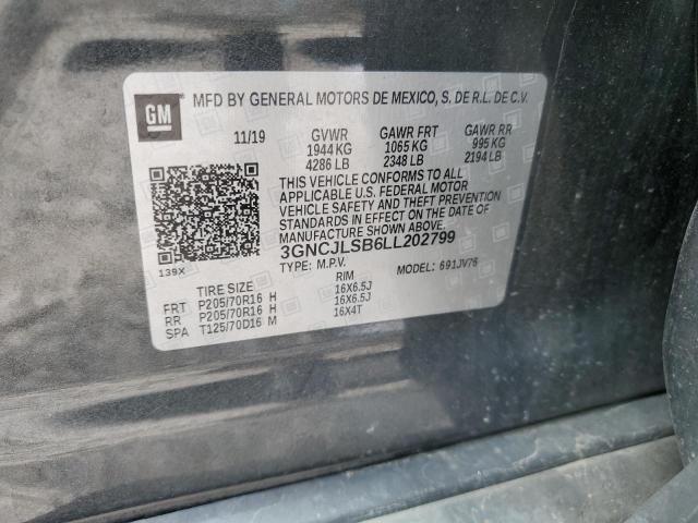 2020 CHEVROLET TRAX 1LT - 3GNCJLSB6LL202799