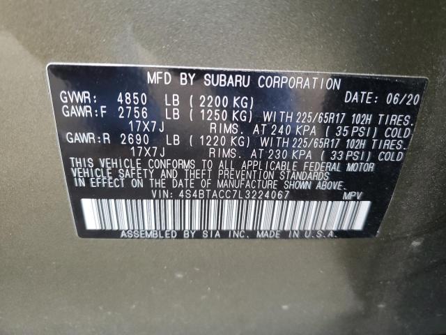2020 SUBARU OUTBACK 2. - 4S4BTACC7L3224067