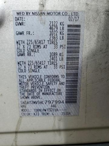 2017 NISSAN ROGUE SV - 5N1AT2MV5HC797994