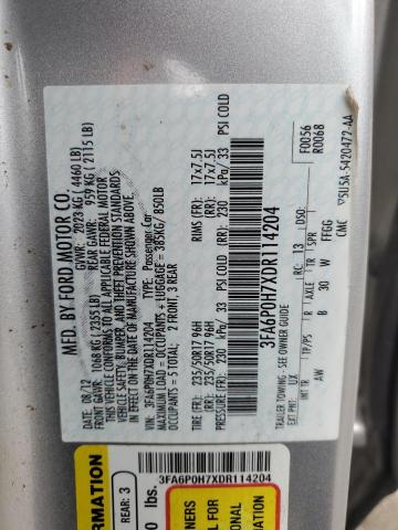 VIN 3FA6P0H7XDR114204 2013 Ford Fusion, SE no.12