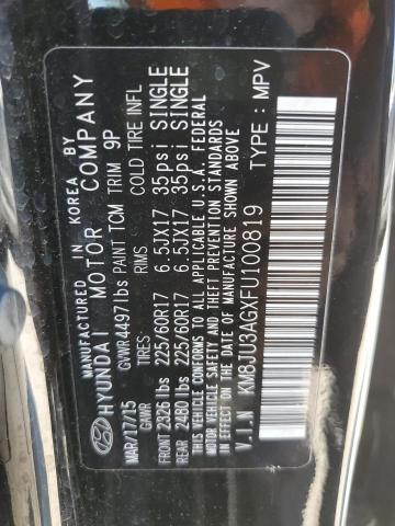 2015 HYUNDAI TUCSON LIM - KM8JU3AGXFU100819