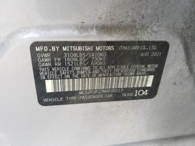 2022 MITSUBISHI MIRAGE G4 - ML32FUFJ7NHF00217