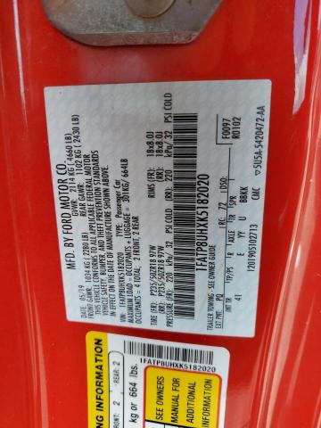 2019 FORD MUSTANG - 1FATP8UHXK5182020