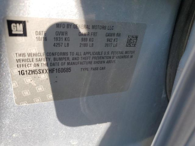 2017 CHEVROLET MALIBU PRE - 1G1ZH5SXXHF160685