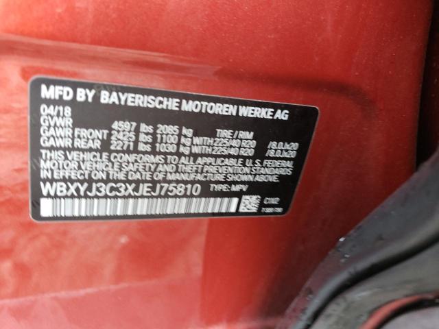 VIN WBXYJ3C3XJEJ75810 2018 BMW X2, Sdrive28I no.13