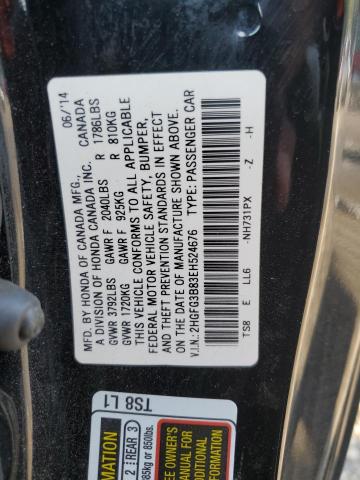 VIN 2HGFG3B83EH524676 2014 Honda Civic, EX no.12