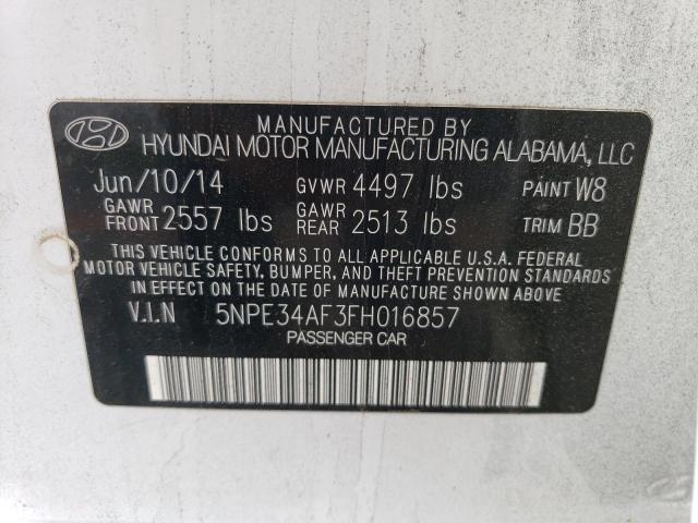 2015 HYUNDAI SONATA SPO - 5NPE34AF3FH016857