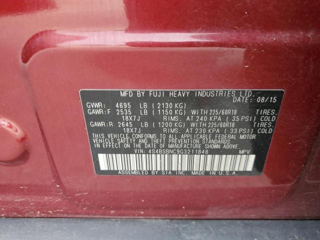 2016 SUBARU OUTBACK 2. - 4S4BSBNC9G3211848