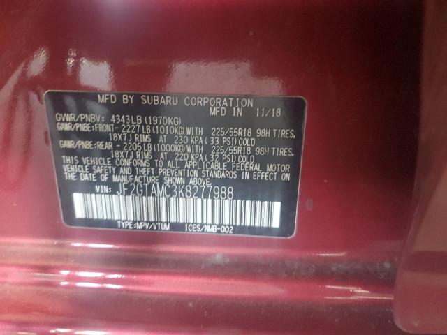 VIN JF2GTAMC3K8277988 2019 Subaru Crosstrek, Limited no.13