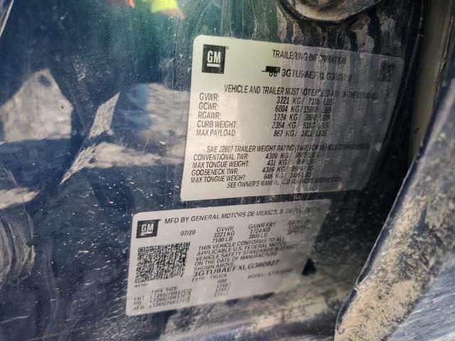 2020 GMC SIERRA K15 - 3GTU9AEFXLG380927