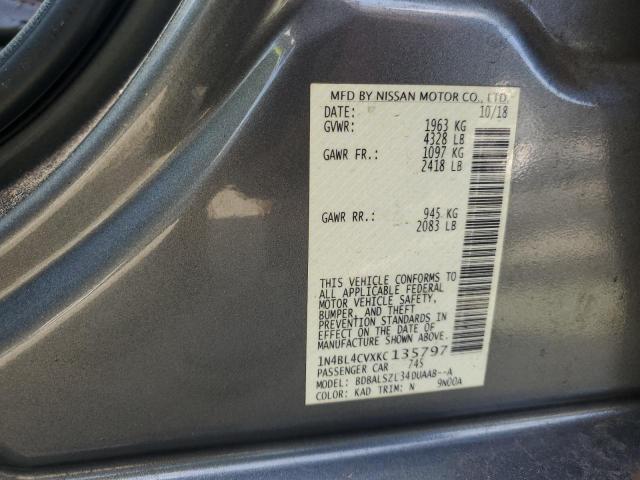 2019 NISSAN ALTIMA SR - 1N4BL4CVXKC135797