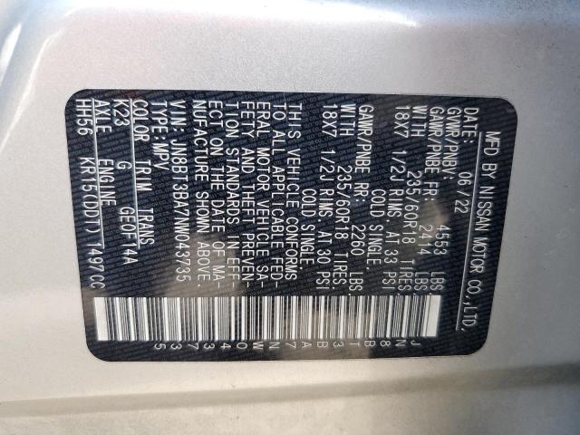 2022 NISSAN ROGUE SV - JN8BT3BA7NW043735