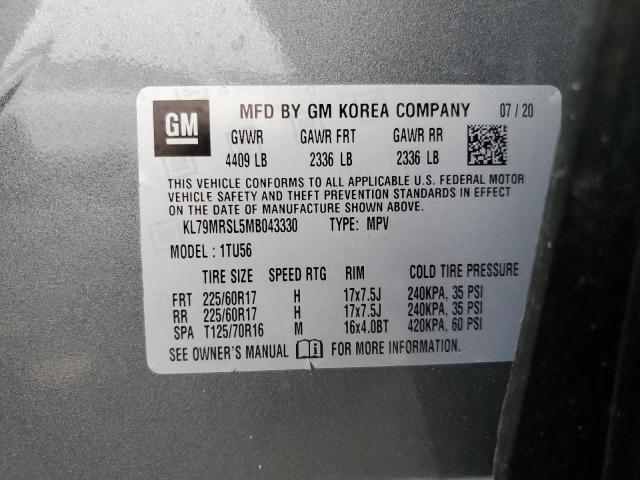 2021 CHEVROLET TRAILBLAZE - KL79MRSL5MB043330